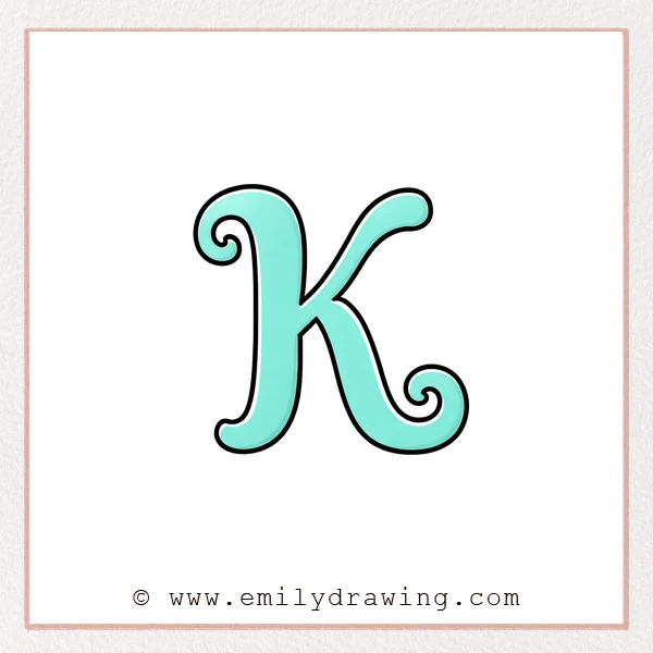 Preview of Fancy Letter K drawing